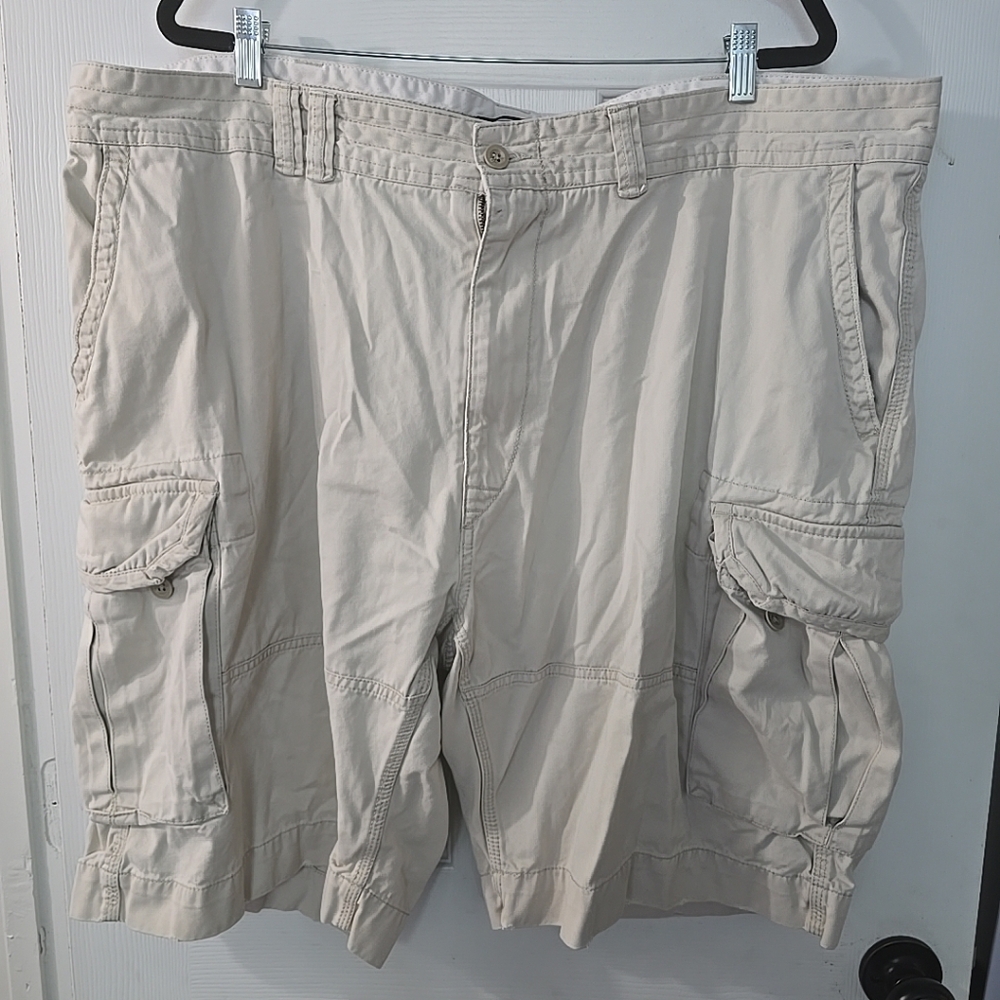 Polo By Ralph Lauren Cargo Shorts Mens Size 48B Cream Beige Y2K Vintage